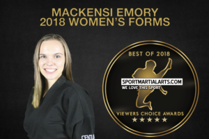 Mackensi Emory - Best Women's Forms Competitor of 2018 in the SportMartialArts.com Viewers' Choice Awards